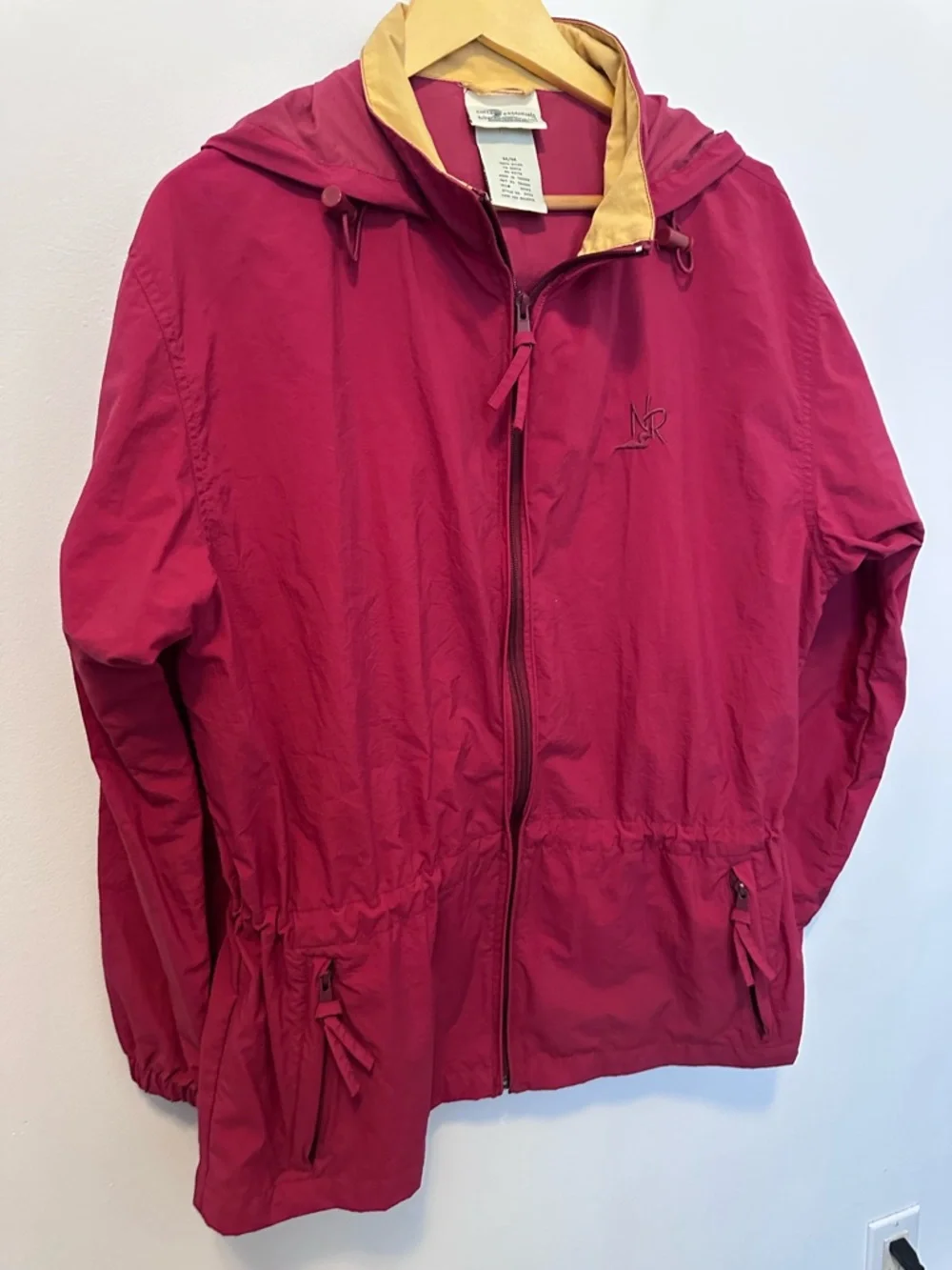 Women's Raspberry Hooded Windbreaker Jacket - Picture 4 of 15